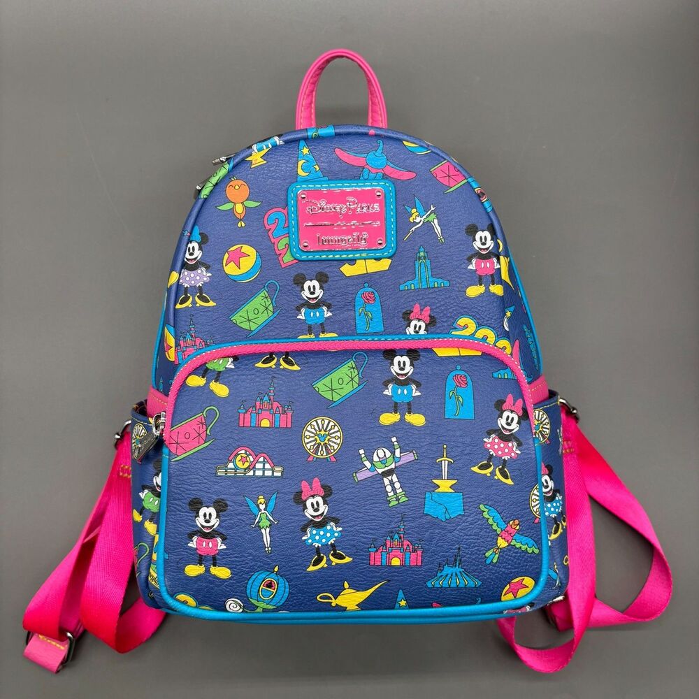 Loungefly Disney Parks Mini Backpack Disneyland 2024 Mickey Minnie Icons NWOT